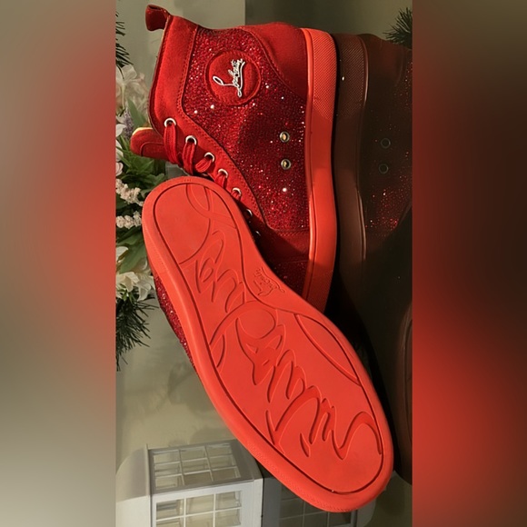 Christian Louboutin high top red bottom sneakers - Picture 3 of 9
